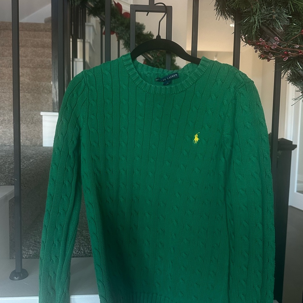 Polo by Ralph Lauren Vibrant Green Crewneck Sweater